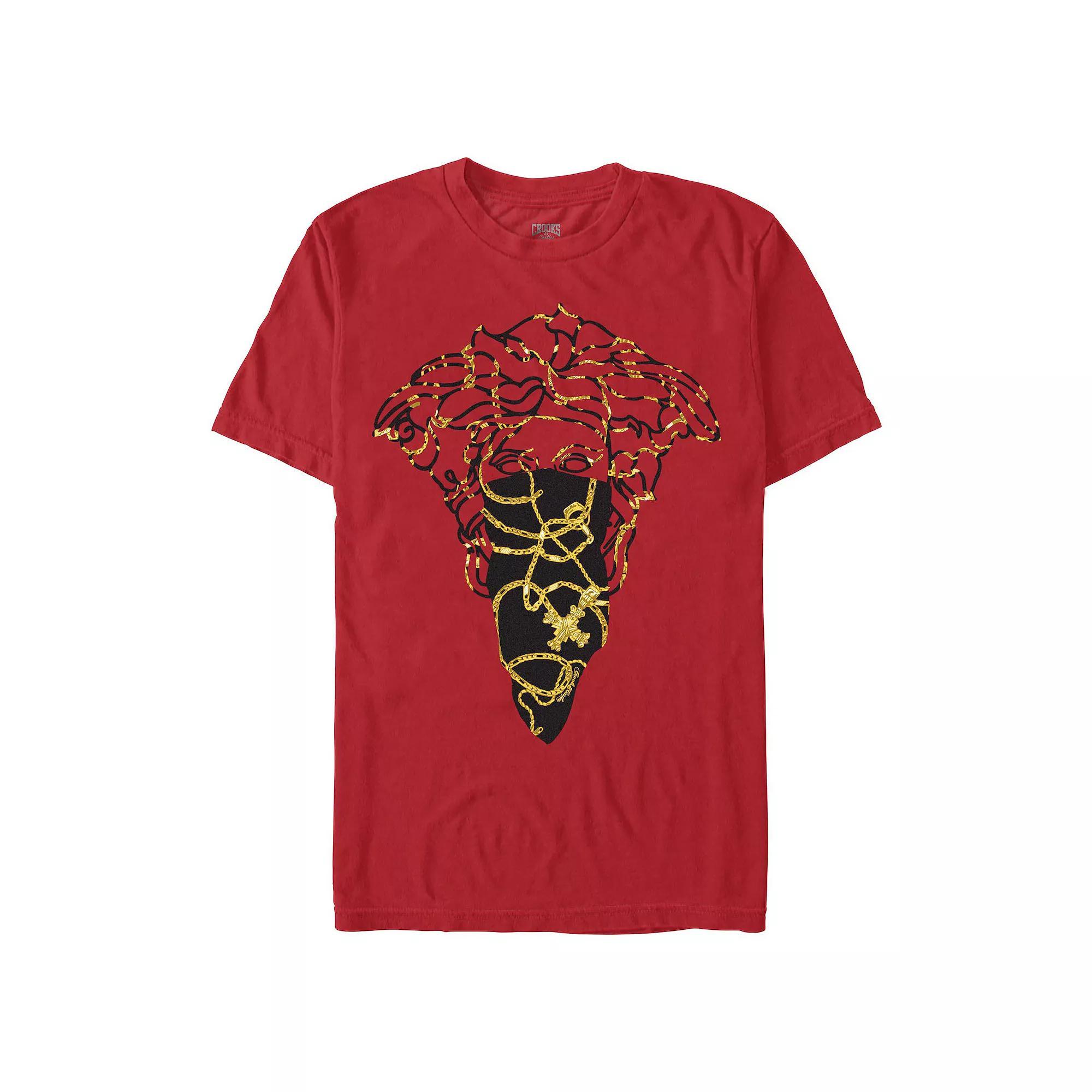 Men's Crooks And Castle Medusa Bandit Baroque Style Graphic Tee, Size: Small, Red Product Image