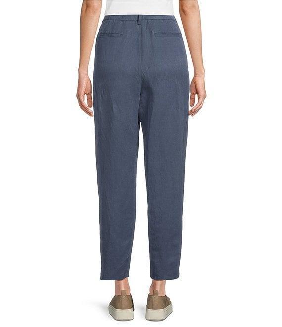 Eileen Fisher Organic Linen Silk Twill Pleated Ankle Pants Product Image