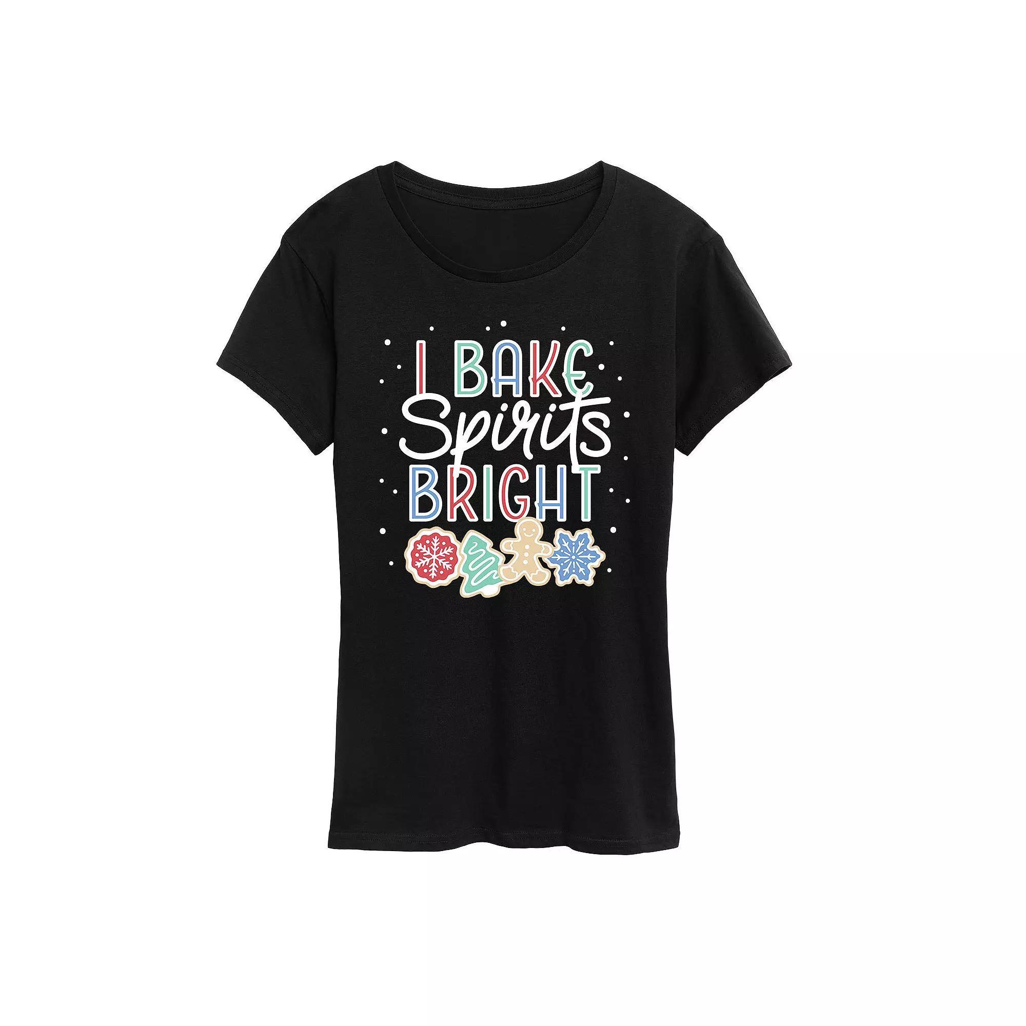 Women's I Bake Spirits Bright Graphic Tee, Girl's, Size: XXL, Black Product Image