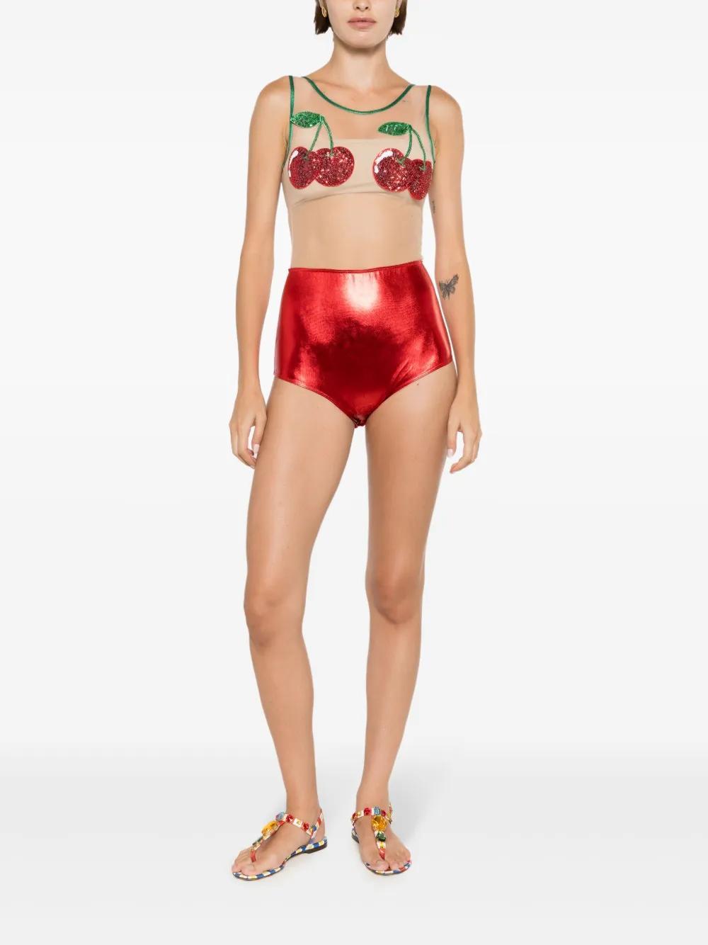 sequin-embellished metallic one-piece Product Image