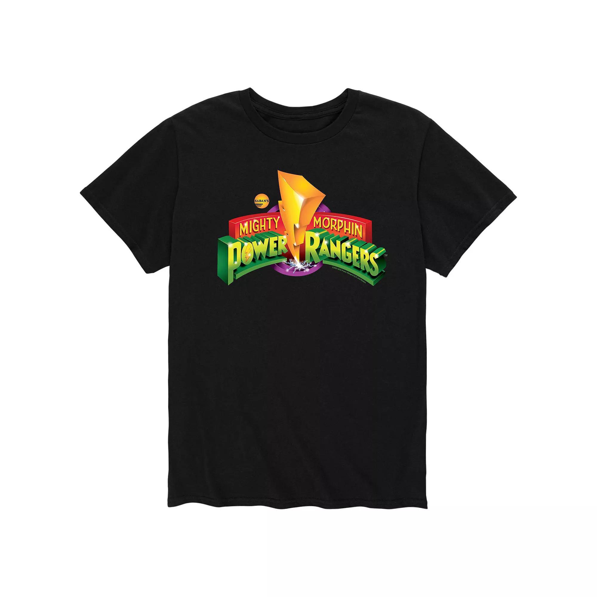 Mens Power Rangers Retro Logo Tee Product Image