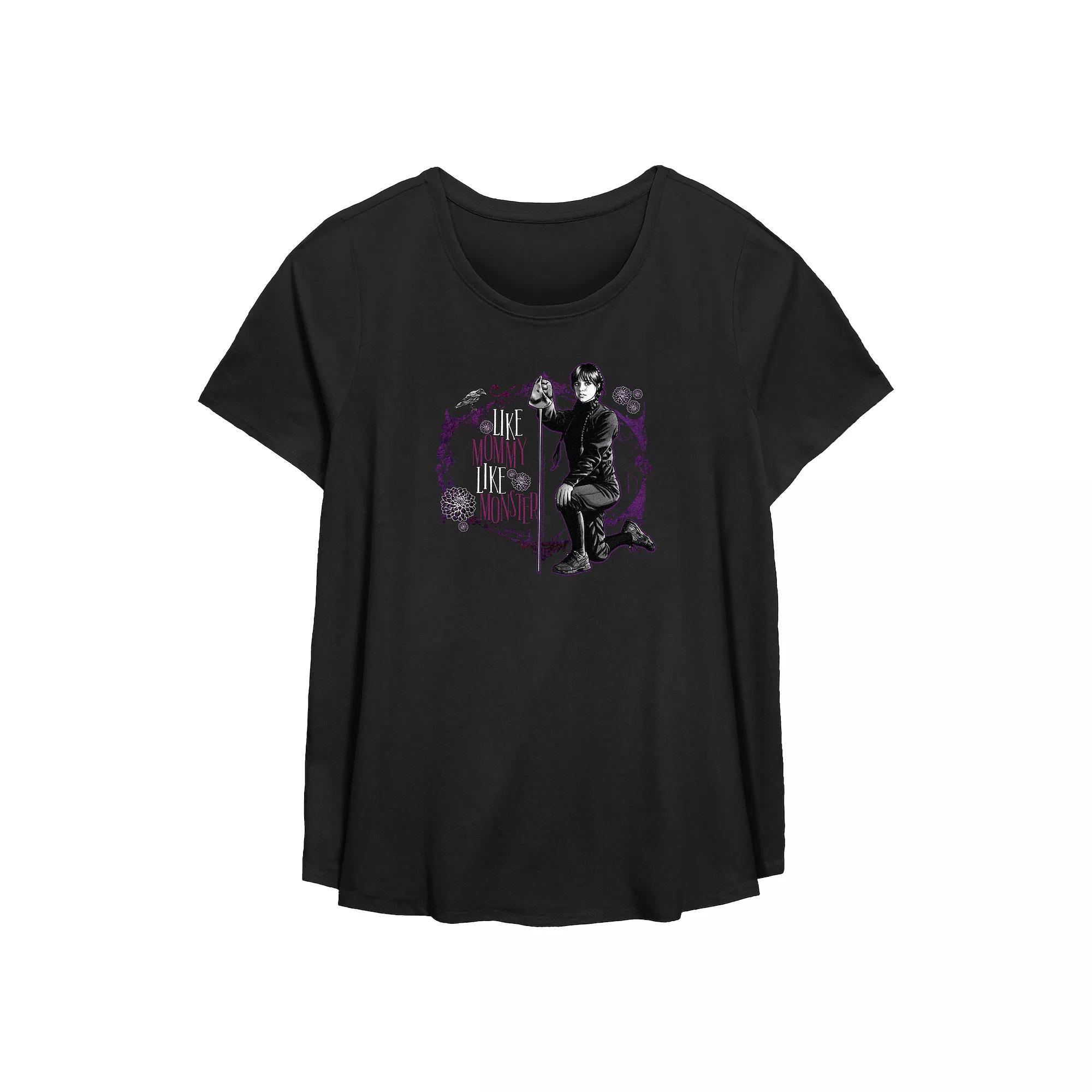 Plus Size Christmas Scene Ornament Flowy Graphic Tee, Womens Product Image
