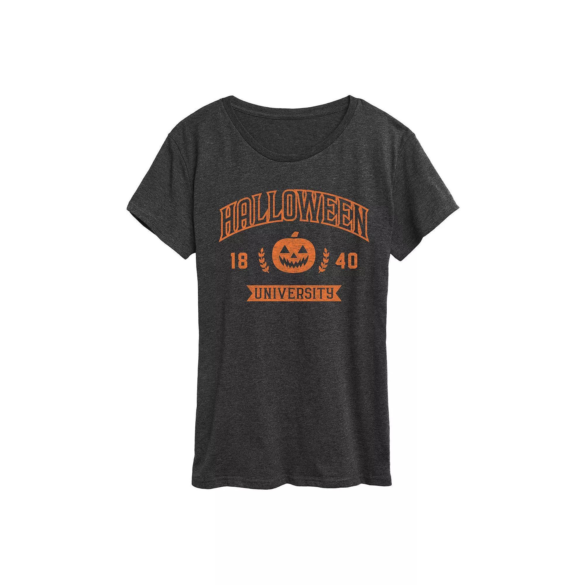 Womens Halloween University Tee, Girls Grey Gray Product Image