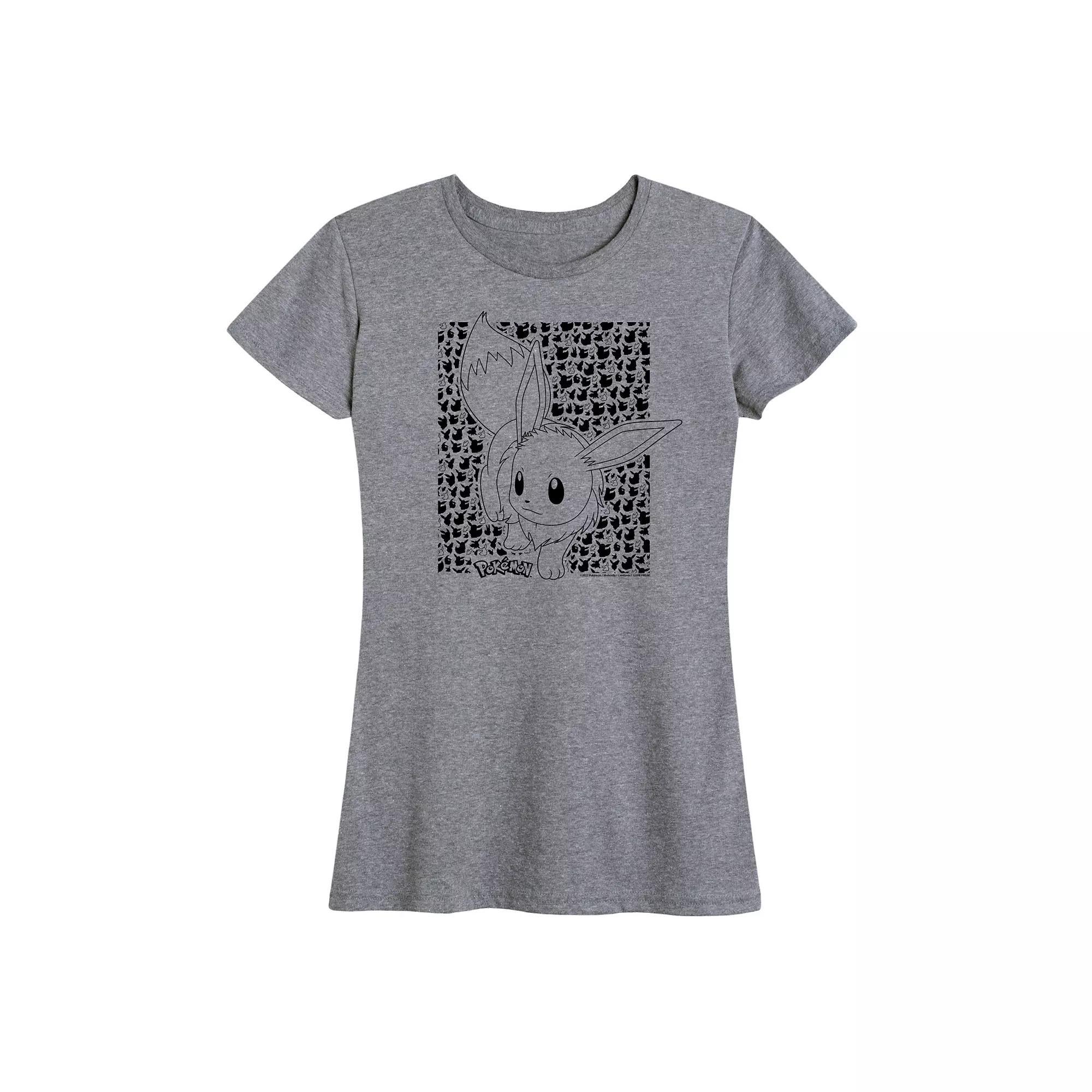 Womens Pokemon Eevee Pattern Graphic Tee Product Image