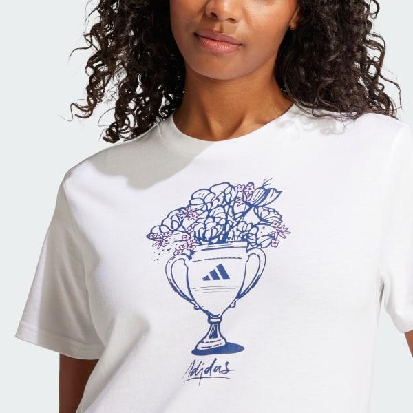 adidas Tech Illustrate Graphic Tee White S Womens Product Image