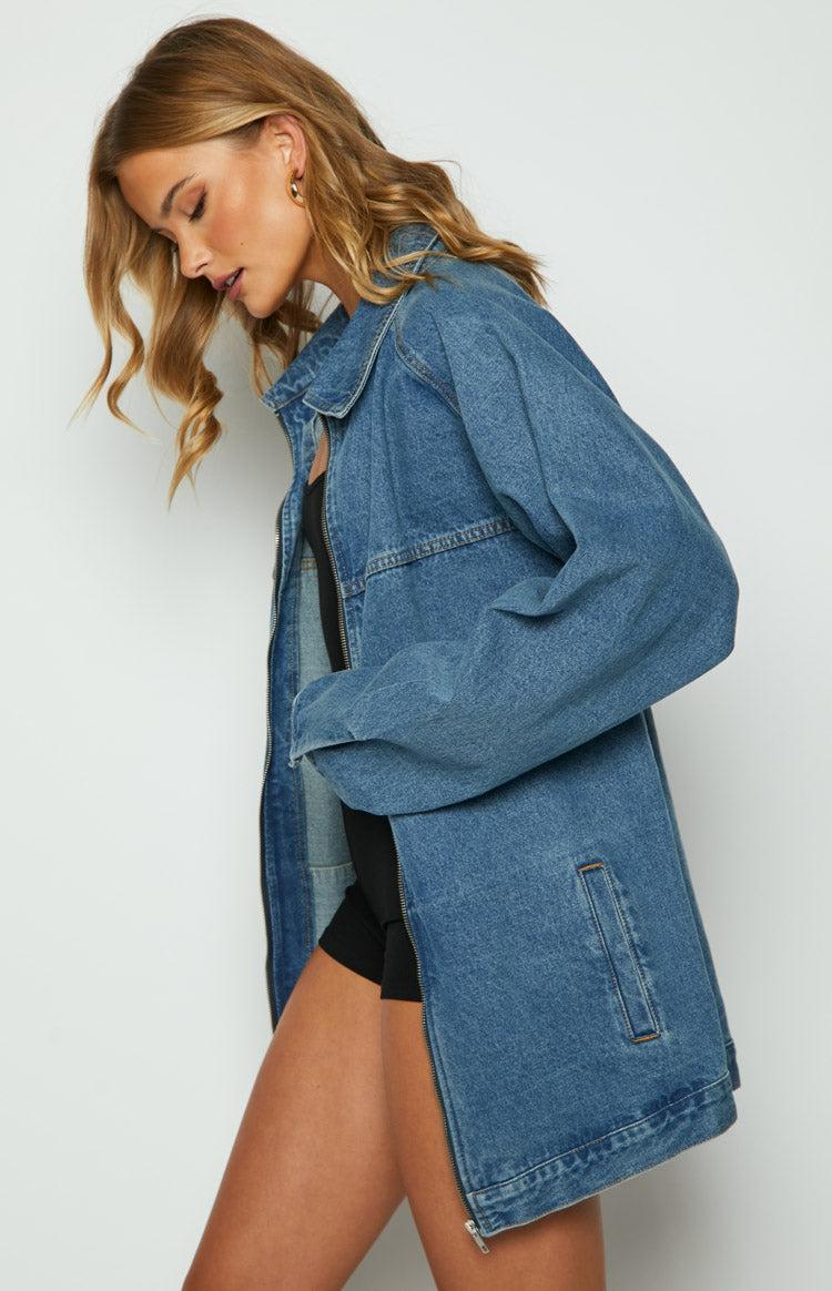 Sally Blue Oversized Denim Jacket Product Image