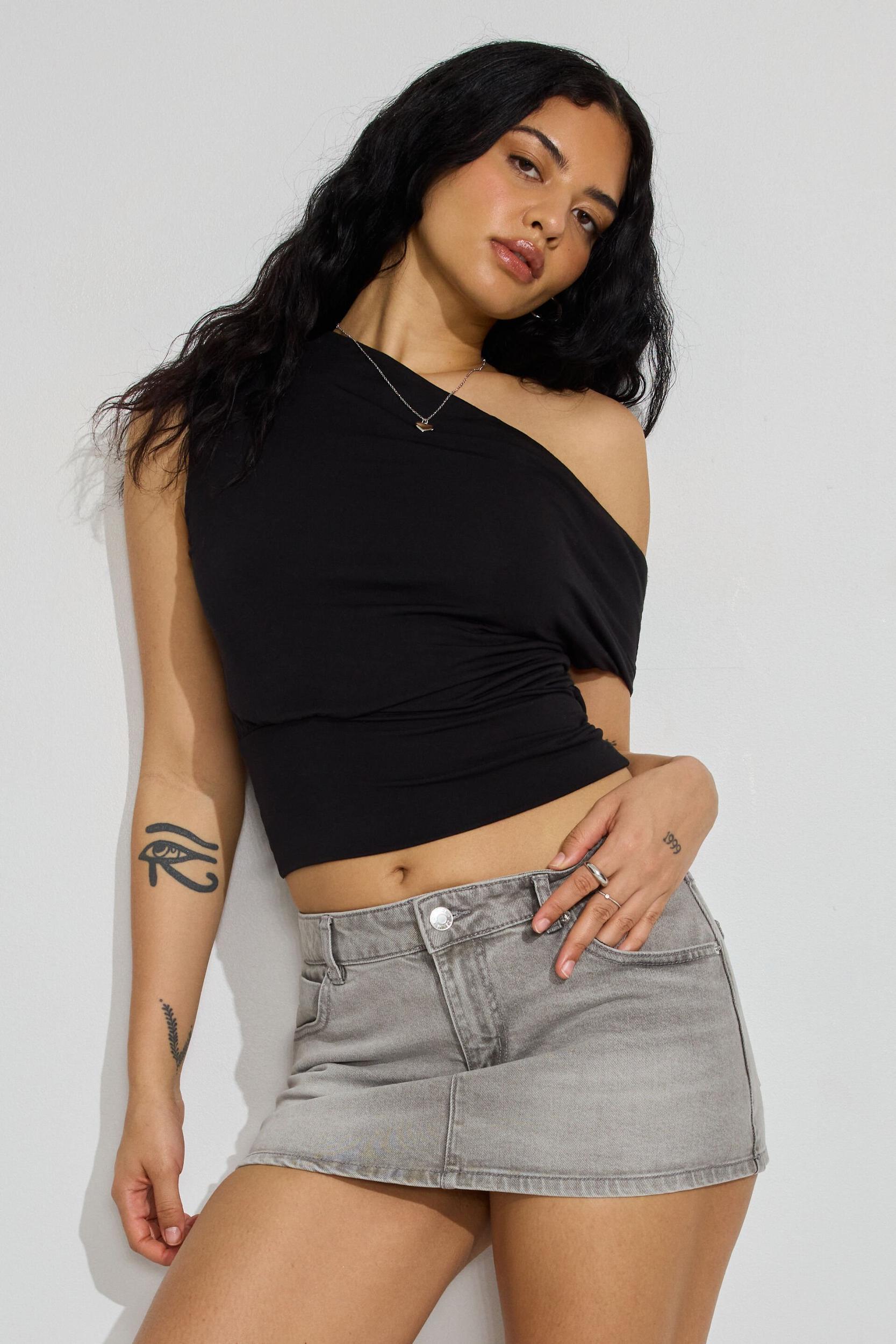 Denim Micro Skort Product Image