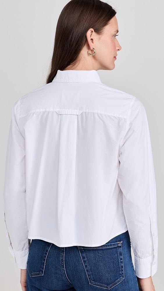 Citizens of Humanity Fino Boxy Cropped Tuxedo Button Down Top | Shopbop Product Image