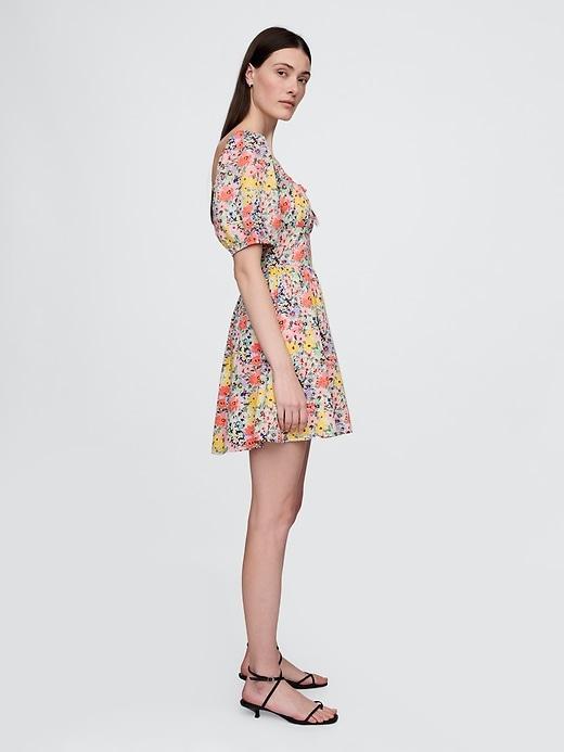 Puff-Sleeve Mini Dress Product Image