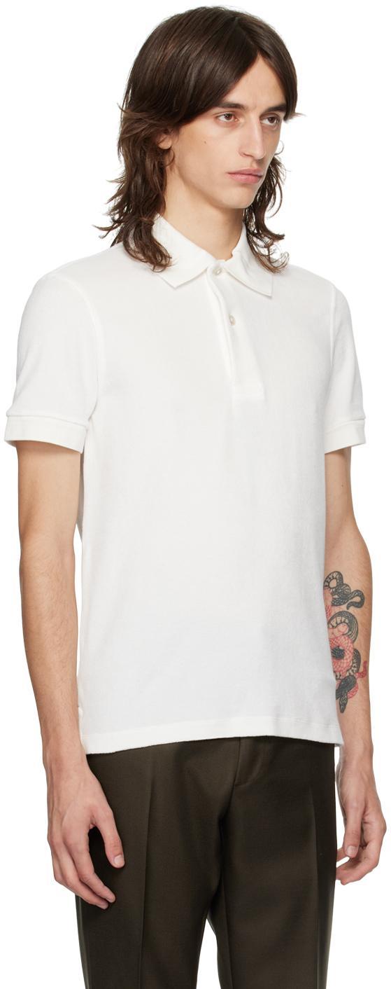 TOM FORD White Towelling Polo Product Image