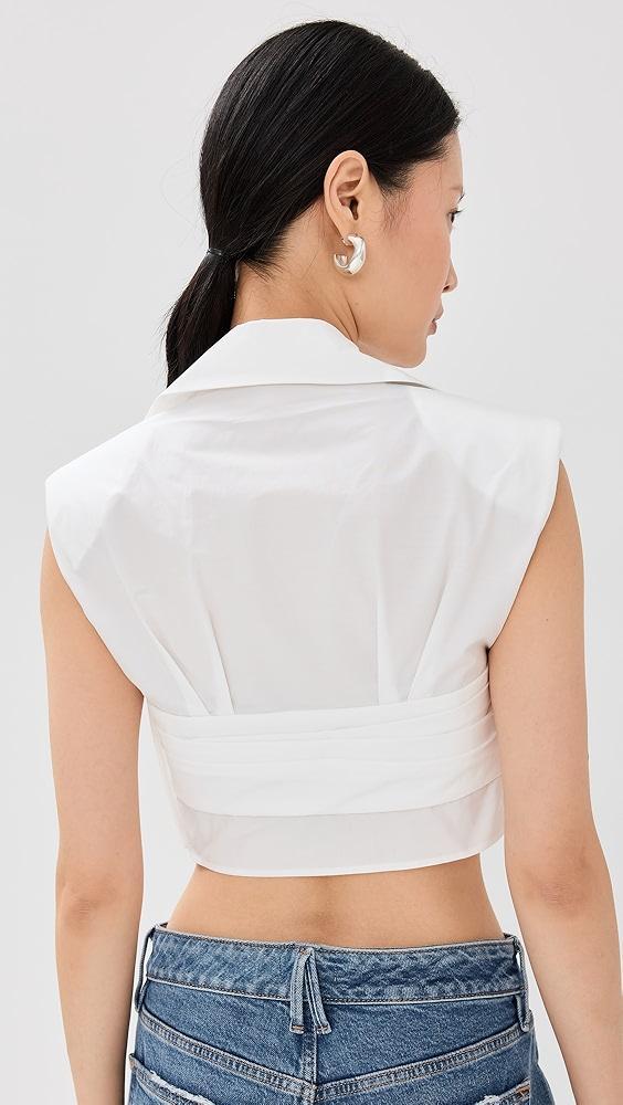 SIMKHAI Emie Cropped Box Sleeve Top | Shopbop Product Image