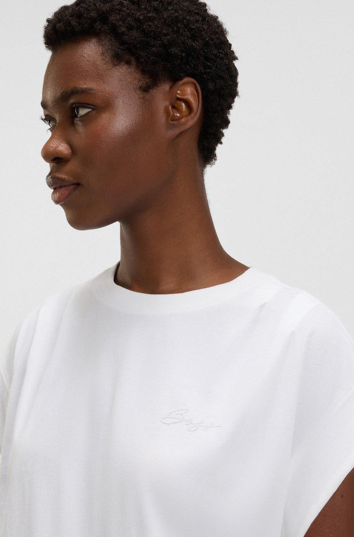 Cotton jersey T-shirt with handwritten-logo print Product Image