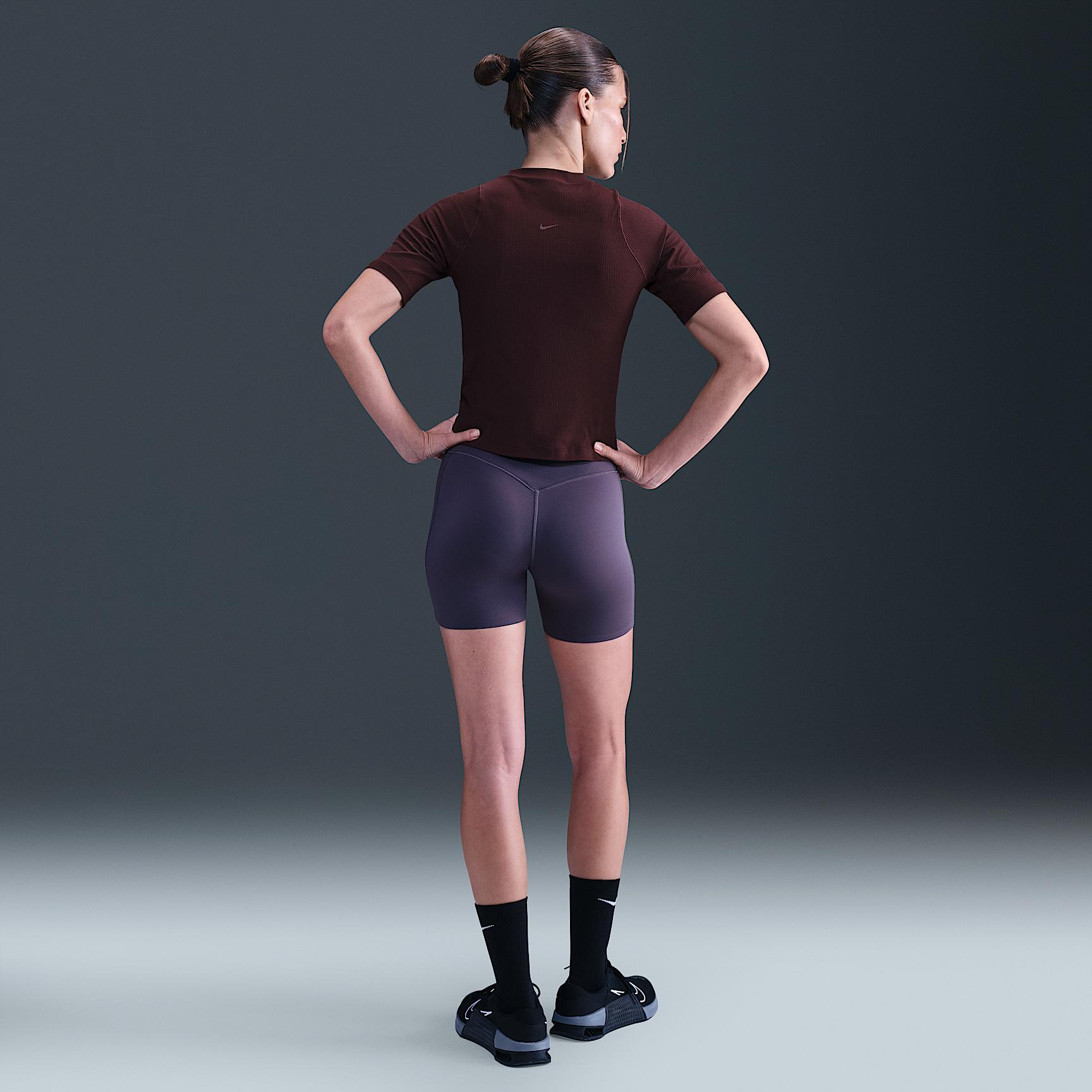 Nike Zenvy Rib Women's Dri-FIT Short-Sleeve Top Product Image