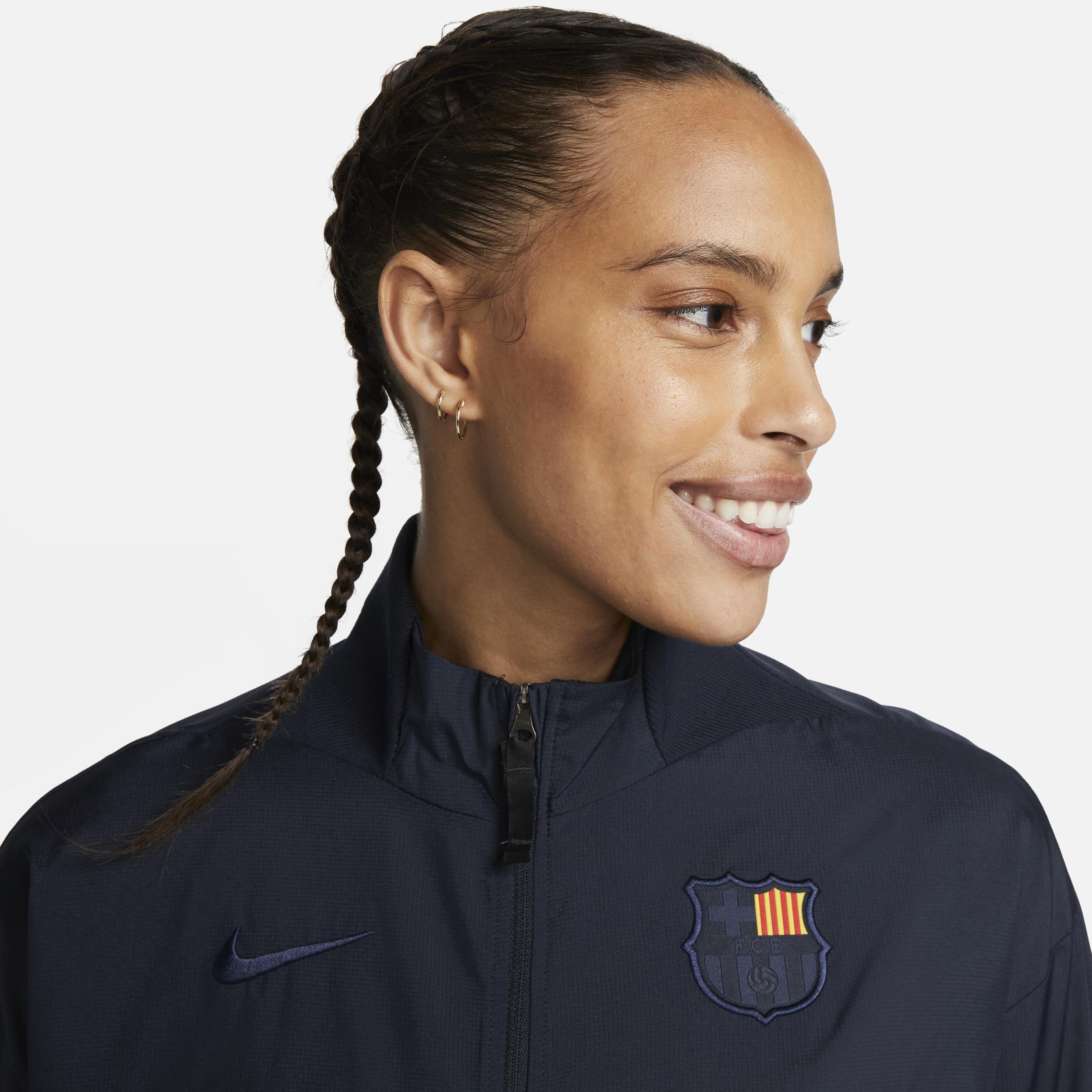 Women's Nike Blue Barcelona Team Anthem Raglan Performance Full-Zip Jacket, Size: XL, Bar Blue Product Image