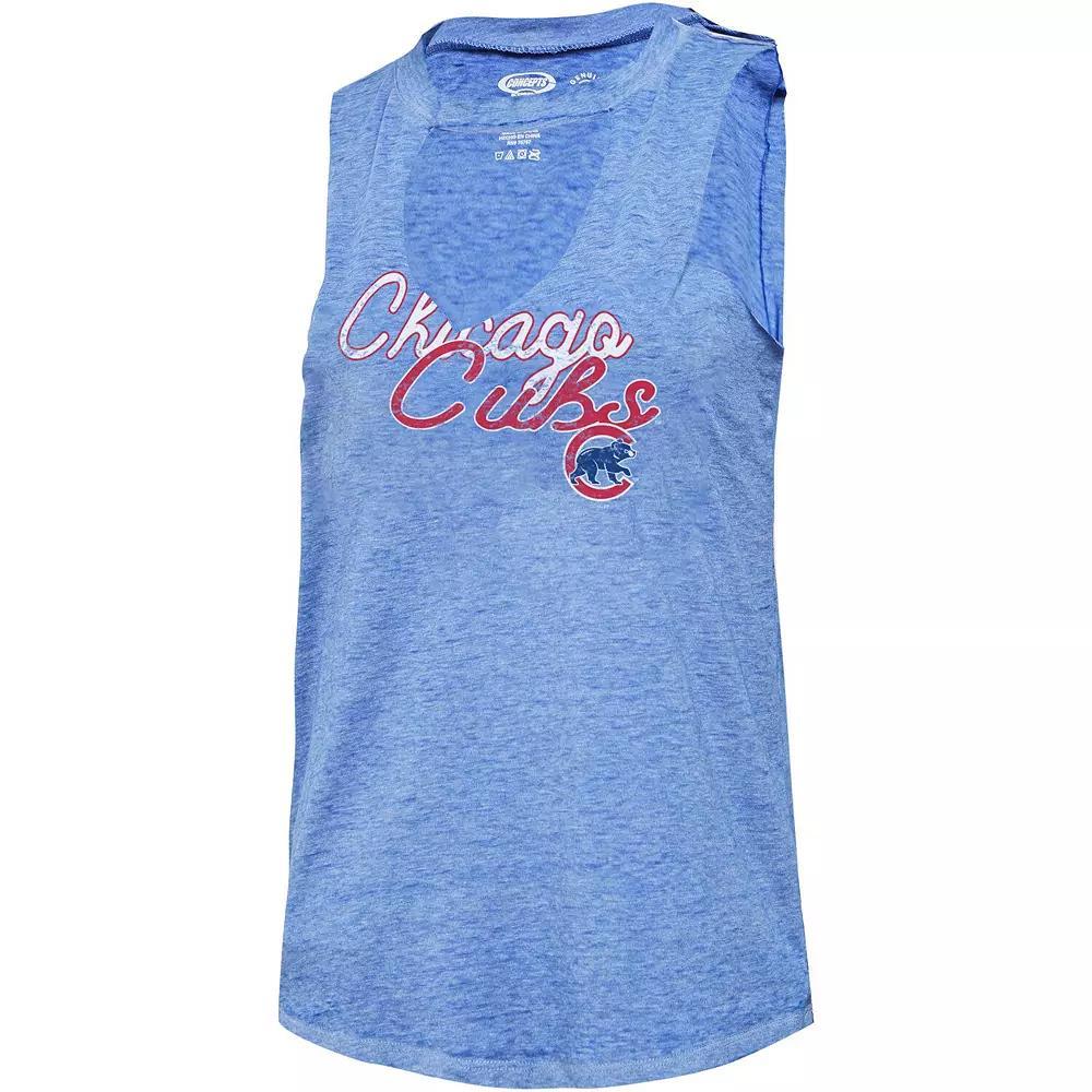 Women's Concepts Sport Royal Chicago Cubs Loyalty Choker Neck Tank Top, Size: Medium, Blue Product Image