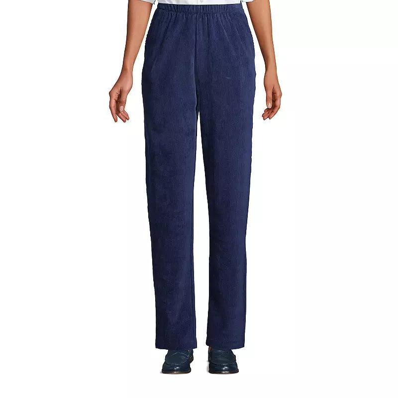 Women's Lands' End Sport High Rise Corduroy Pull-On Pants, Size: XL, Rich Brown Product Image