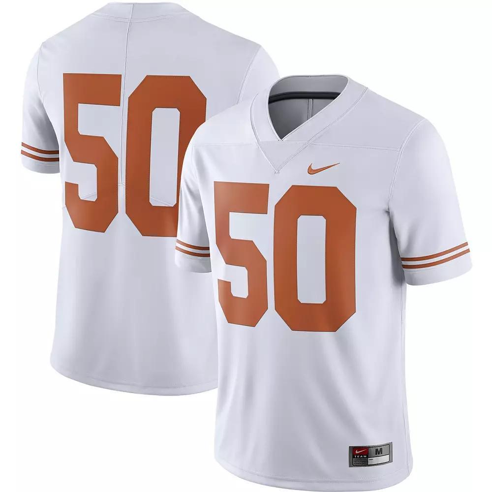Men's Nike #50 White Texas Longhorns College Alternate Limited Jersey, Size: 2XL Product Image