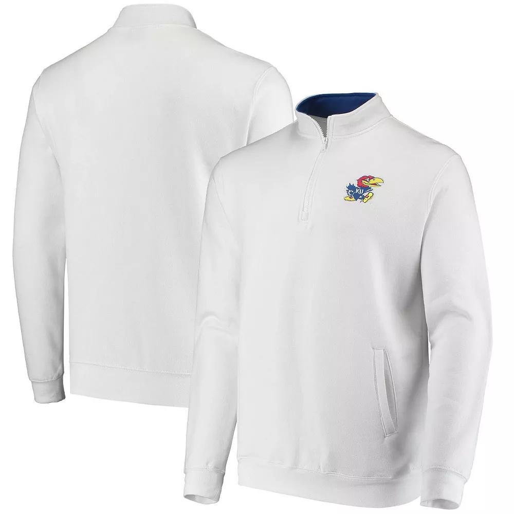 Men's Colosseum White Kansas Jayhawks Tortugas Logo Quarter-Zip Jacket, Size: 3XL Product Image