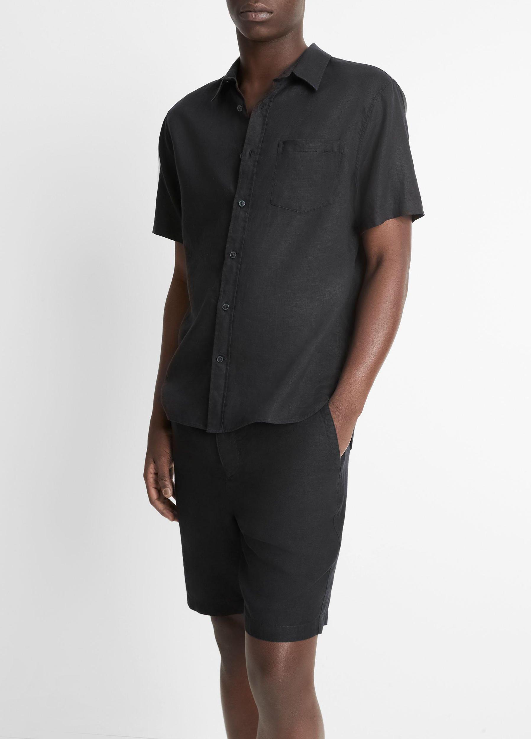 Linen Short-Sleeve Shirt Product Image