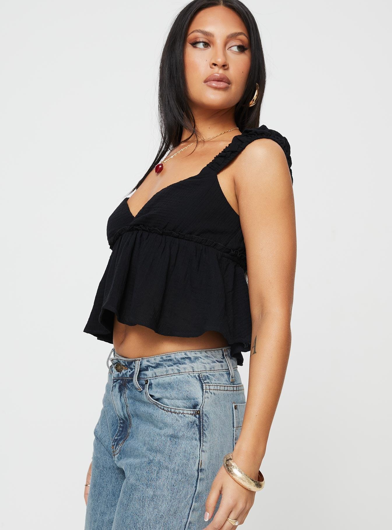 Contardo Short Sleeve Top Black Product Image