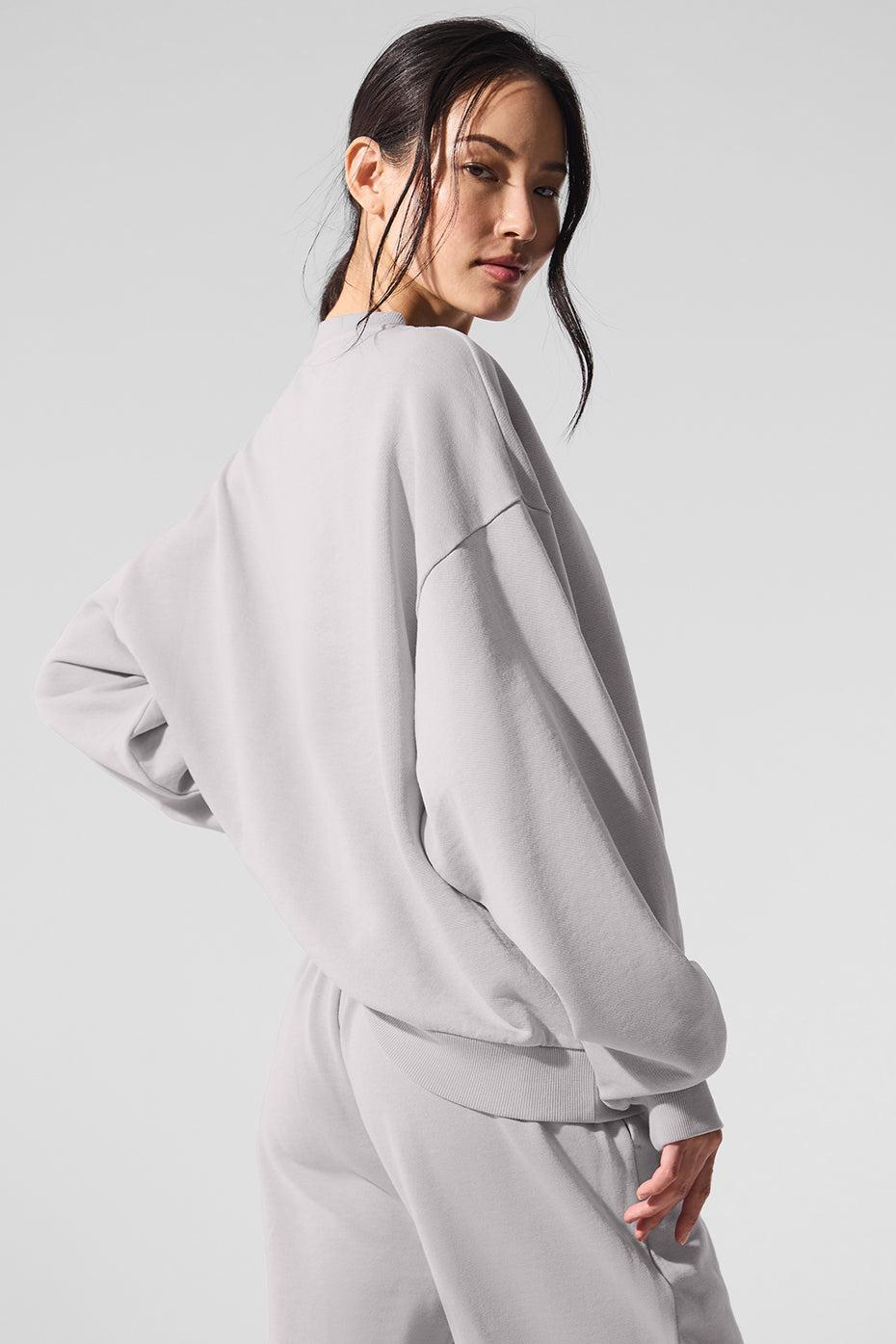 Washed Accolade Crew Neck Pullover - Grey Sky Wash Product Image