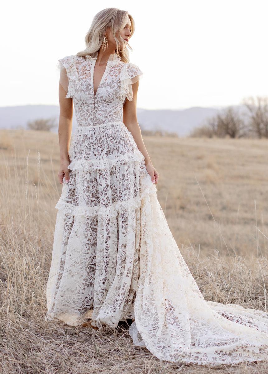 Allegra Impact Dress in Cream Female Product Image