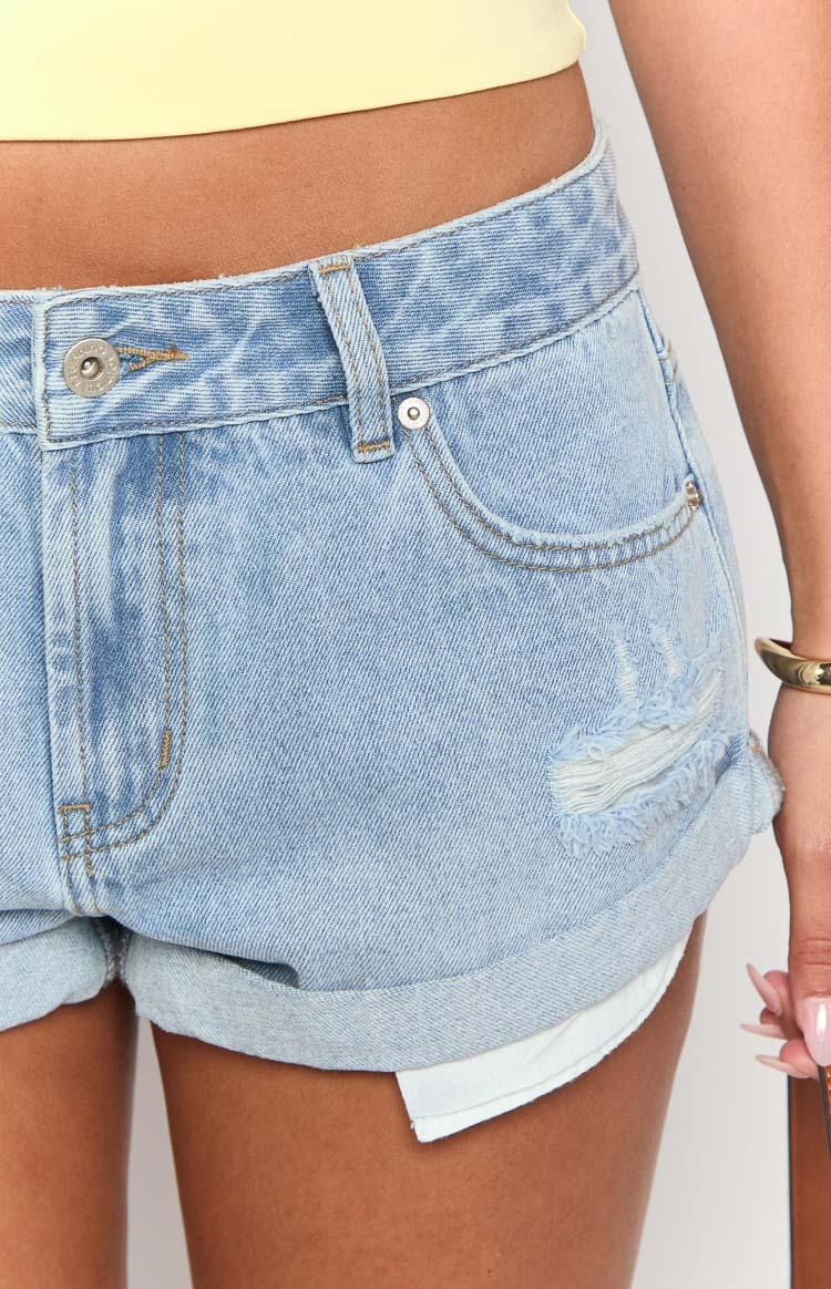 Lindsay Light Wash Denim Shorts Product Image