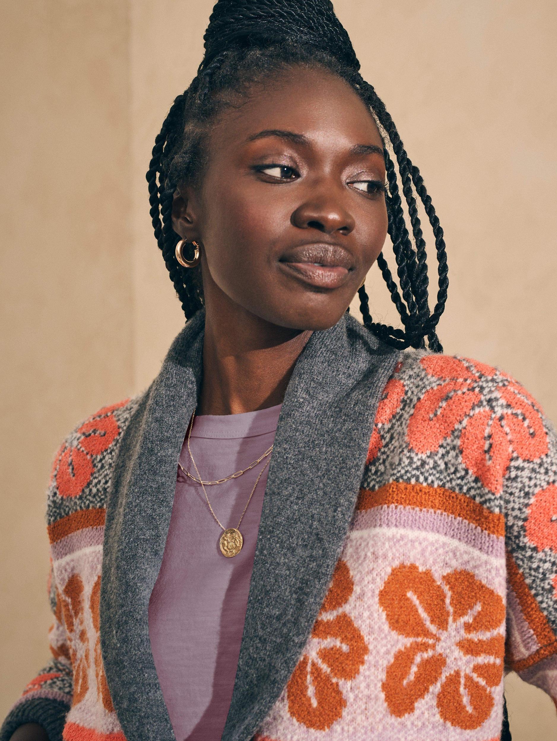 Topanga Canyon Cardigan - Sunset Shell Jacquard Female Product Image