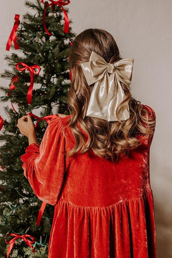 Sweet Smile Satin Bow Hair Clip Product Image