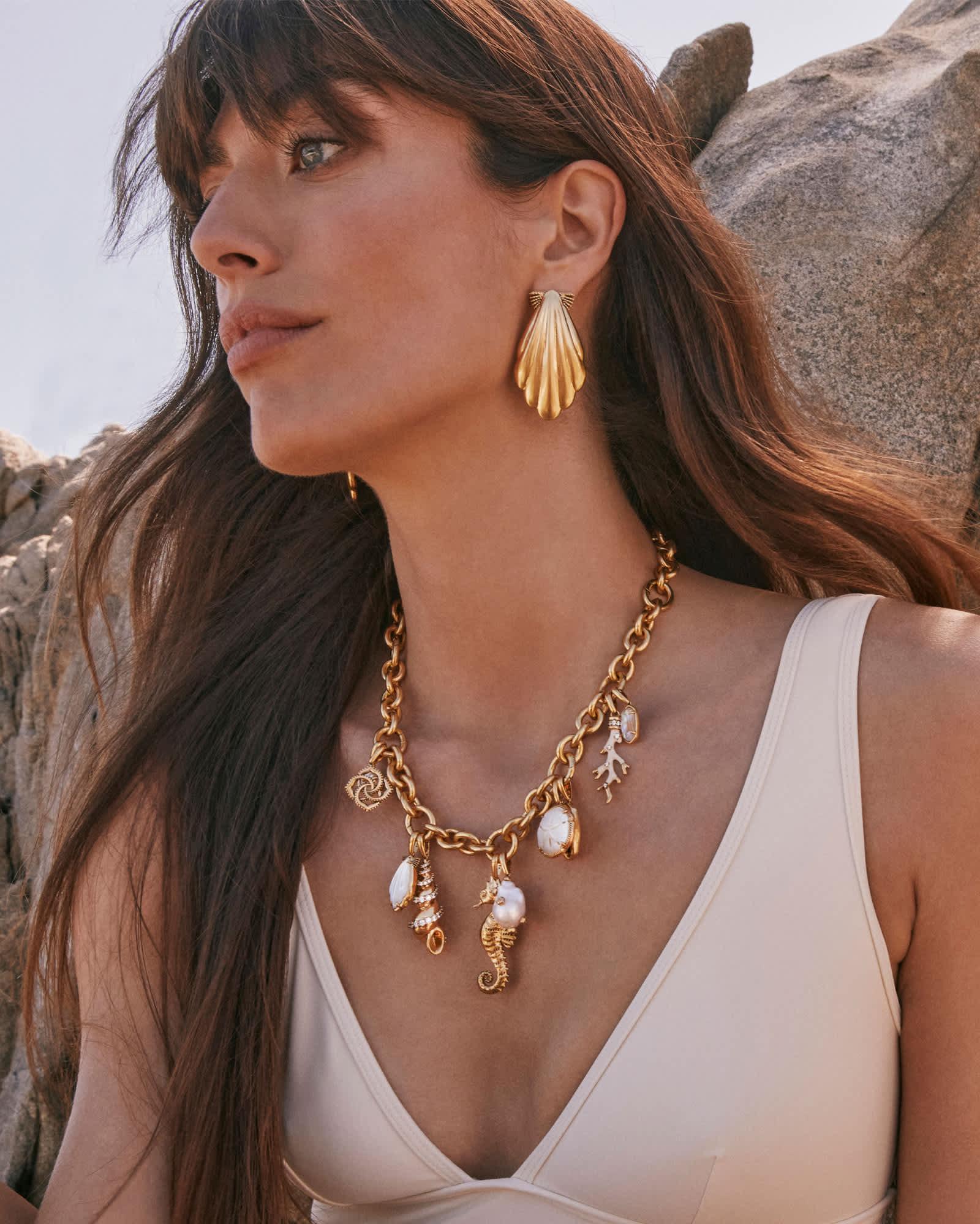 Alexa Gold Statement Charm Necklace Product Image