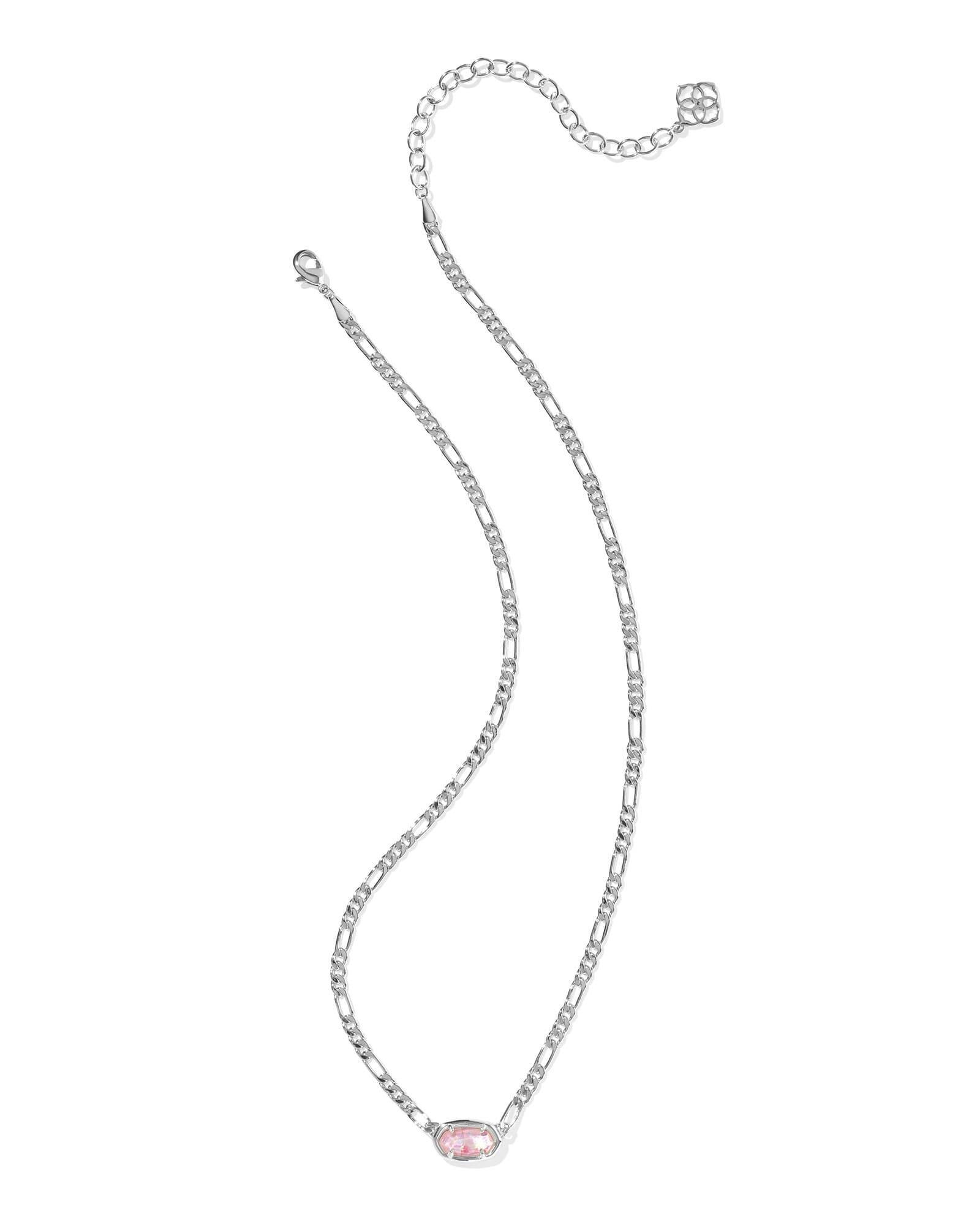 Elisa Silver Figaro Chain Short Pendant Necklace Product Image