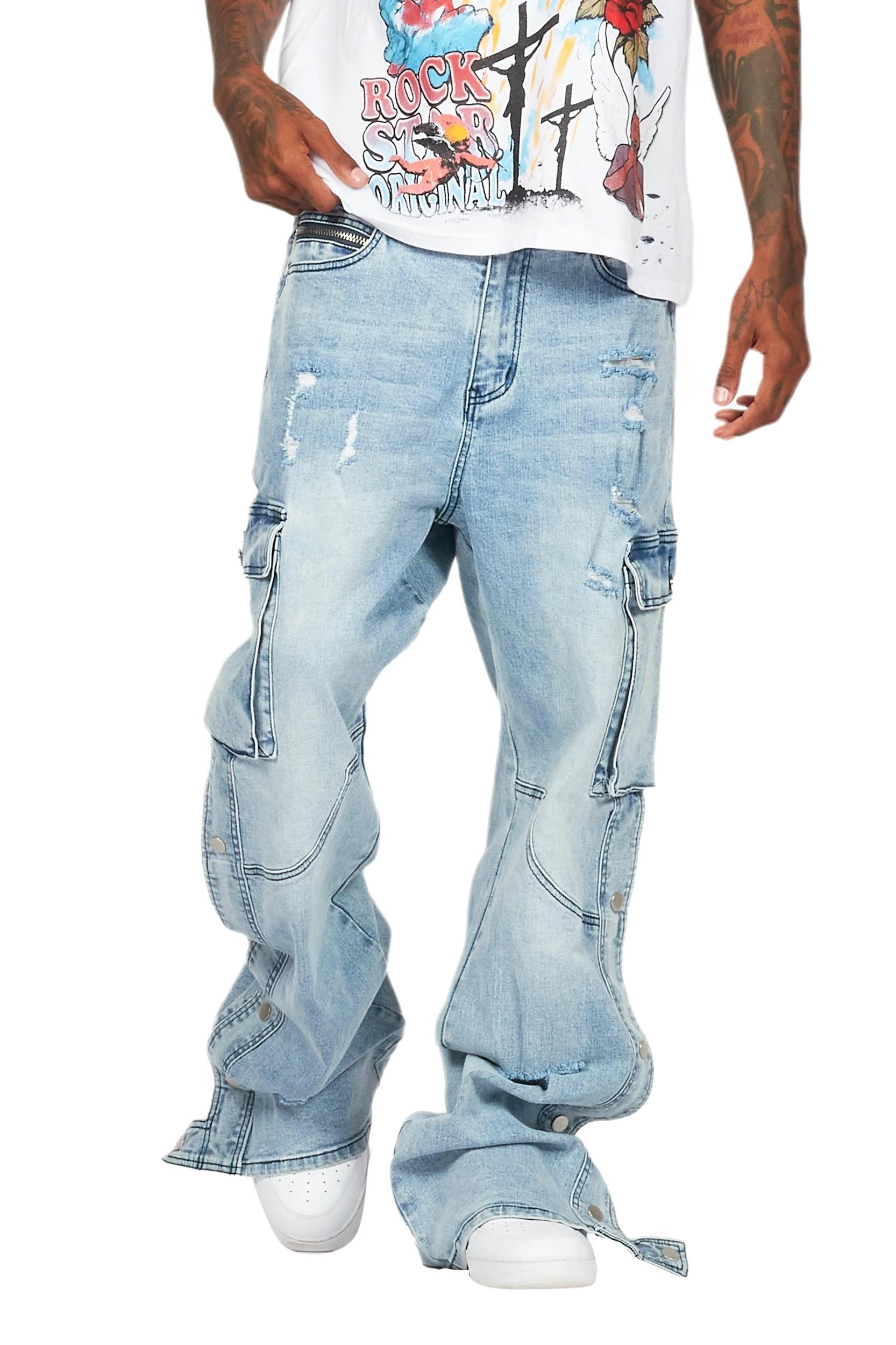 Kuiper Light Blue Baggy Fit Jean Male Product Image