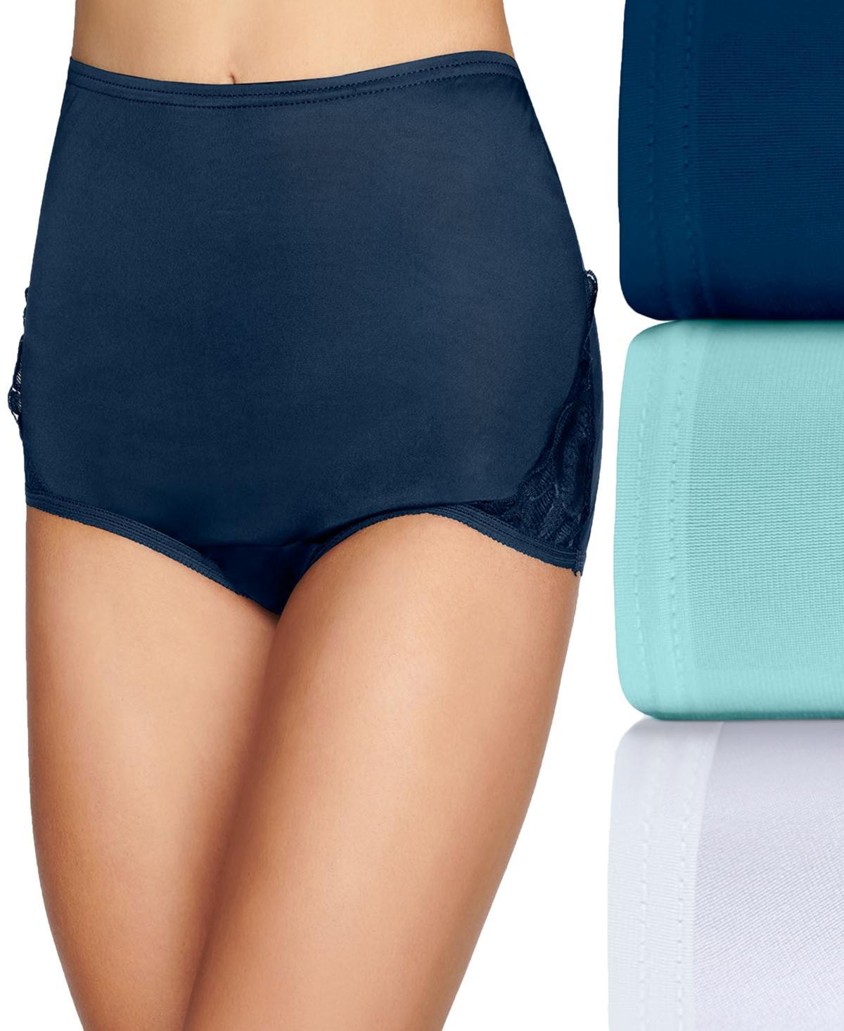 Women's Vanity Fair Lingerie® Perfectly Yours 3-Pack Noveau Brief Panty Set 13011, Size: 5, Ghost Blue Asst Product Image