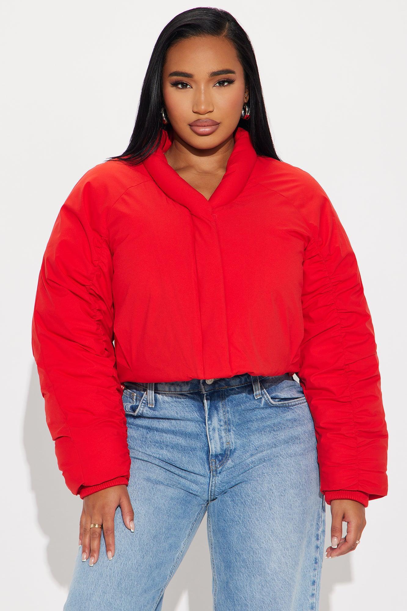 Kamila Puffer Jacket - Red Product Image