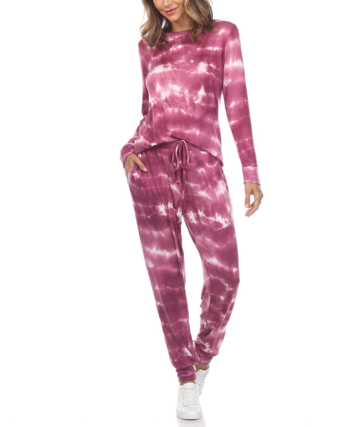 Womens 2 Piece Tie Dye Lounge Set Product Image