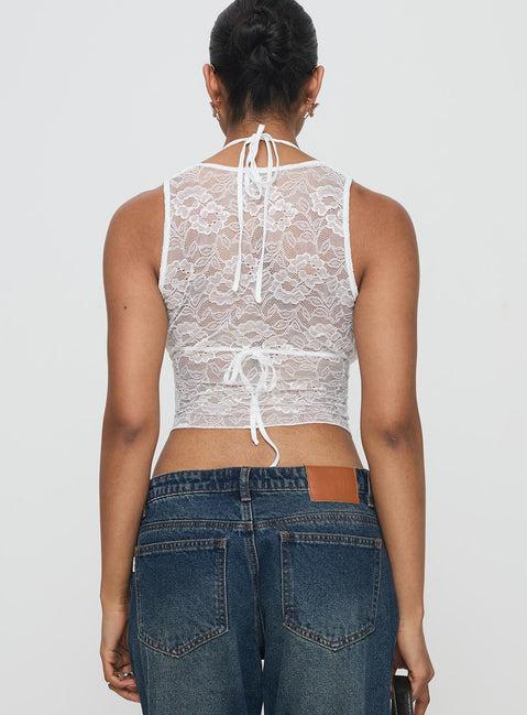 Maryam Lace Top White Product Image