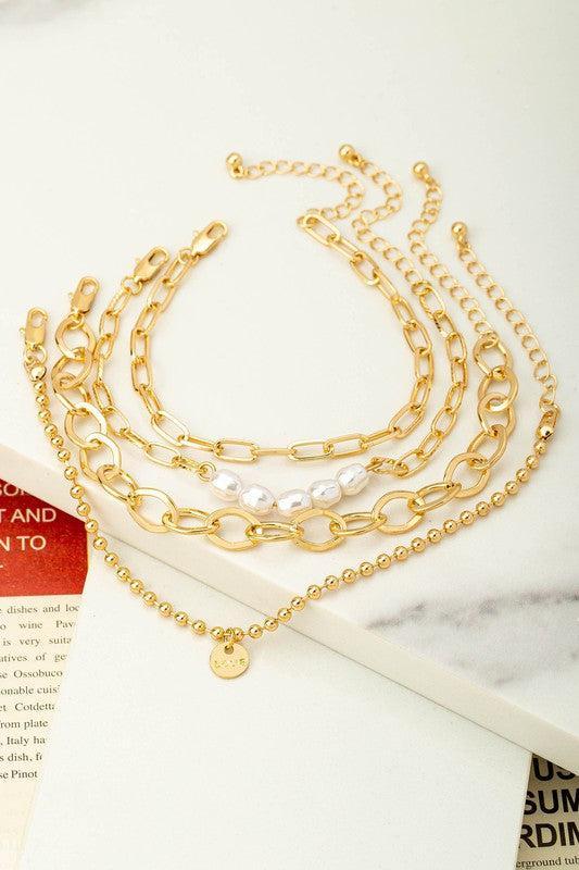 Pearl Mixed Chain Bracelet Product Image