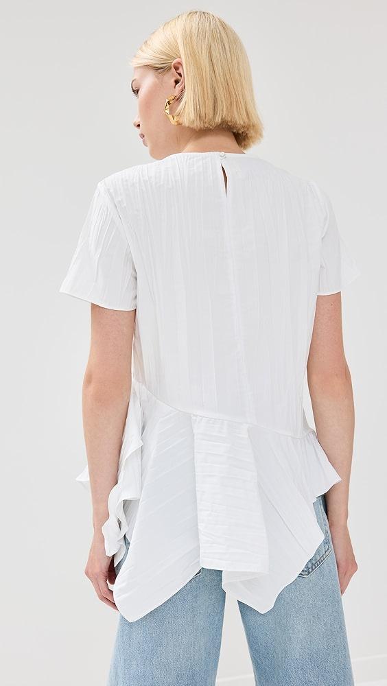 Marques Almeida Cap Sleeve Plissé Top | Shopbop Product Image