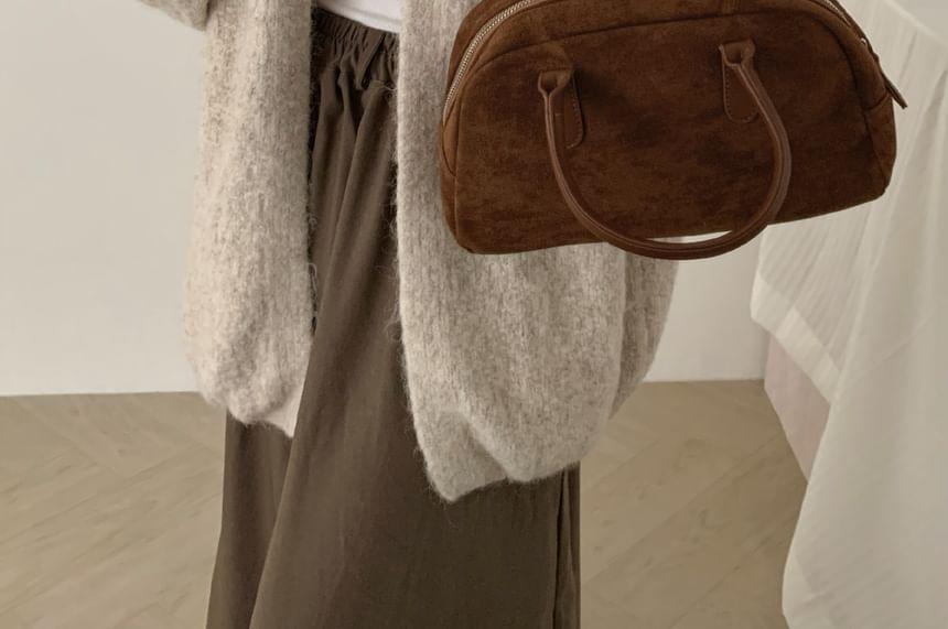 Plain Open Front Oversized Cardigan Product Image