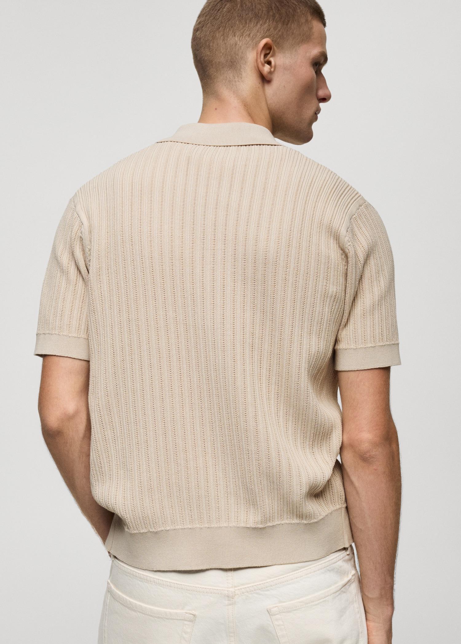 100% cotton shirt structure - Men | MANGO USA Product Image