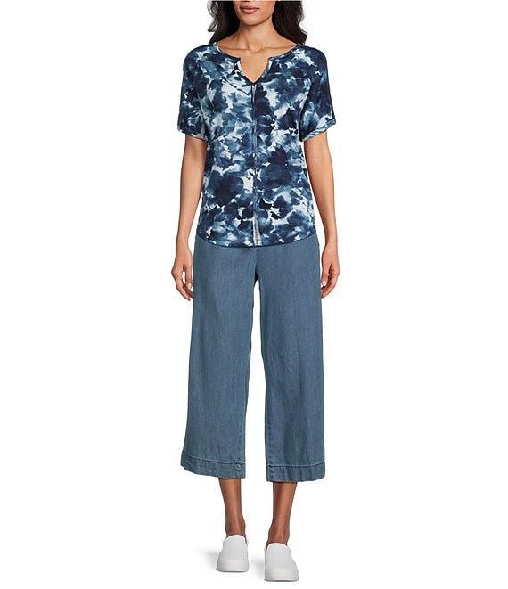 Westbound Inkblot Print Knit Short Sleeve Top Product Image