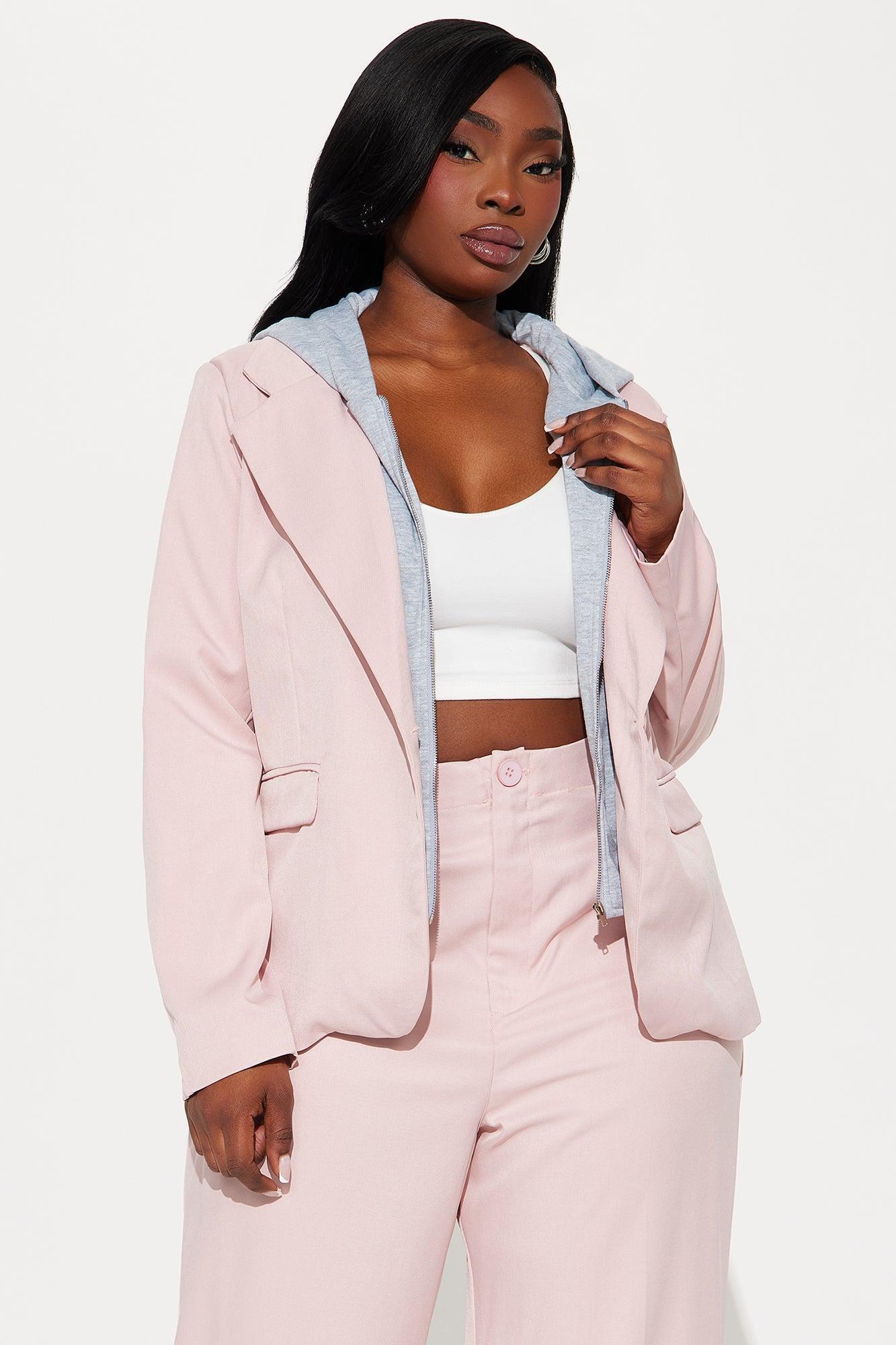 LA Vibe Blazer Pant Set - Pink/combo Product Image