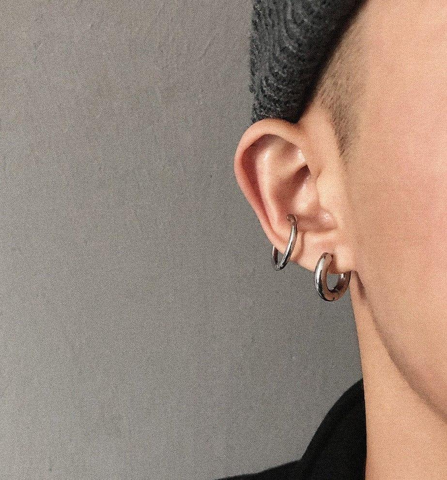 THICK HOOP RING EARRING Product Image