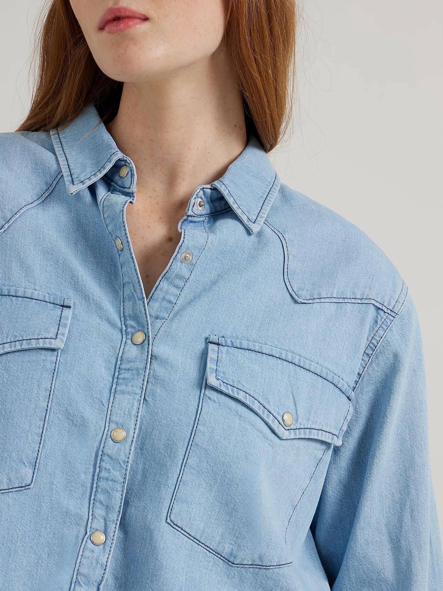 Women's Cropped Western Overshirt | Women's Tops & Tees | Lee® Product Image