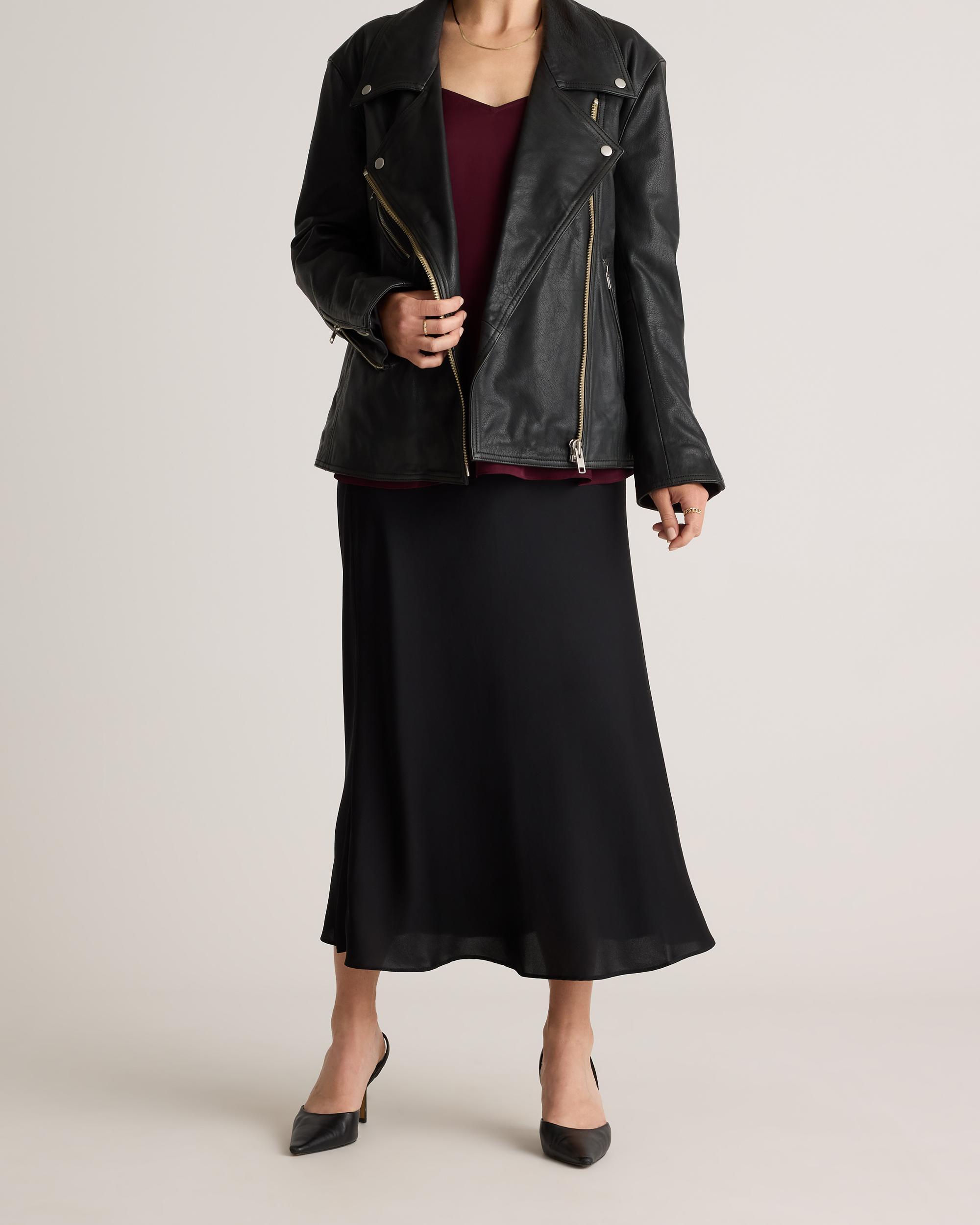 Quince | Women's Washable Stretch Silk Maternity Skirt Mulberry Silk Product Image