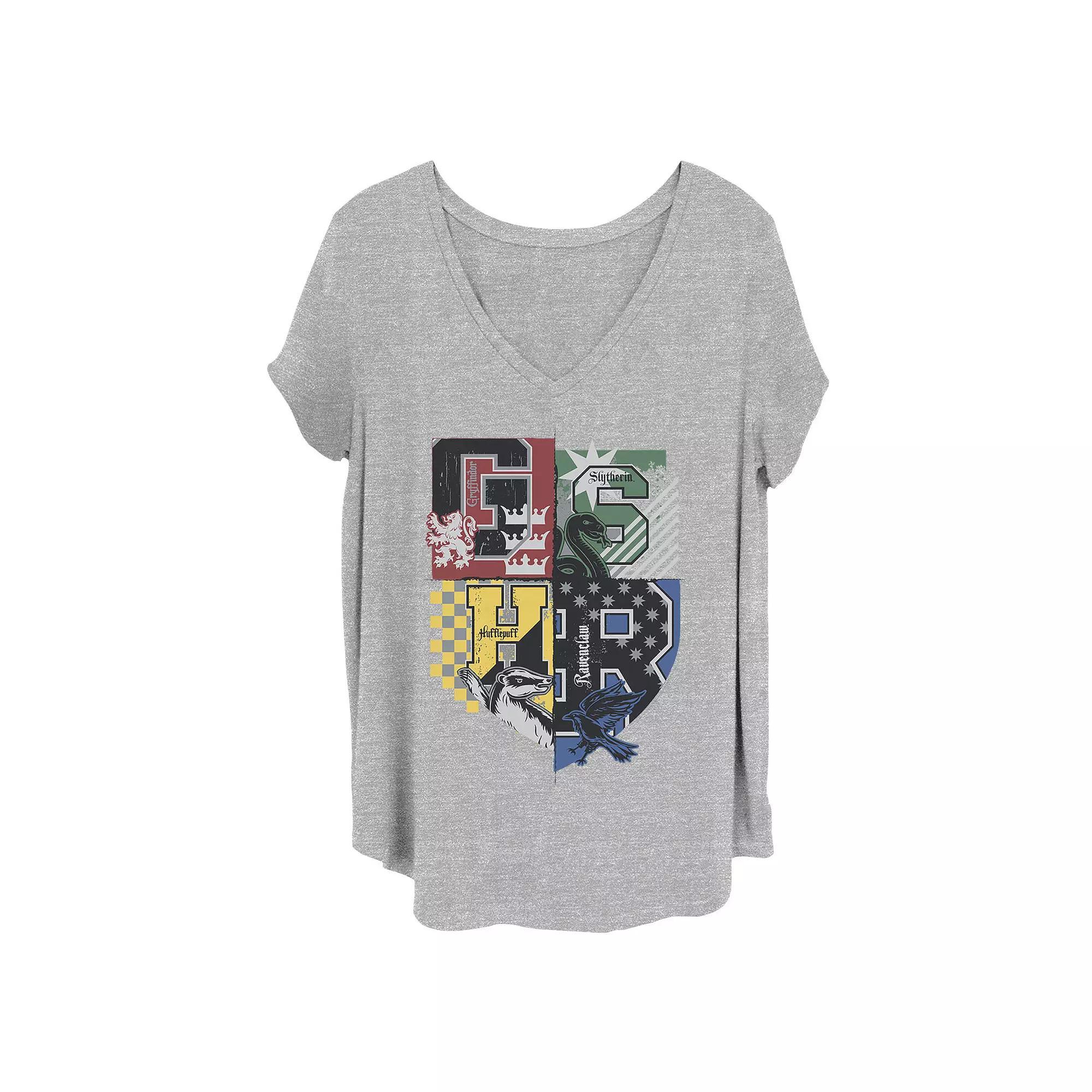 Juniors' Plus Size Harry Potter Group Teams Graphic Tee, Women's, Size: 3XL, Black Product Image