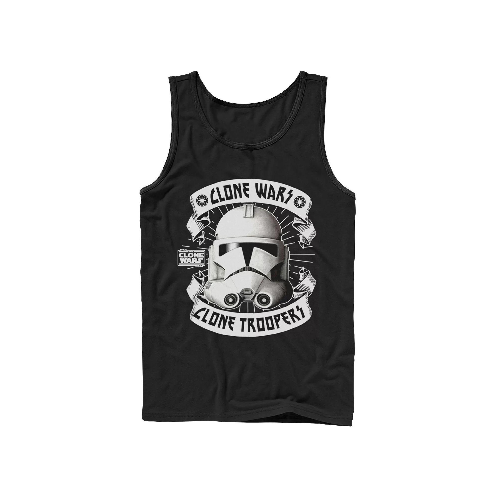Men's Star Wars: Clone Wars Stormtrooper Portrait Tank Top, Size: XL, Black Product Image