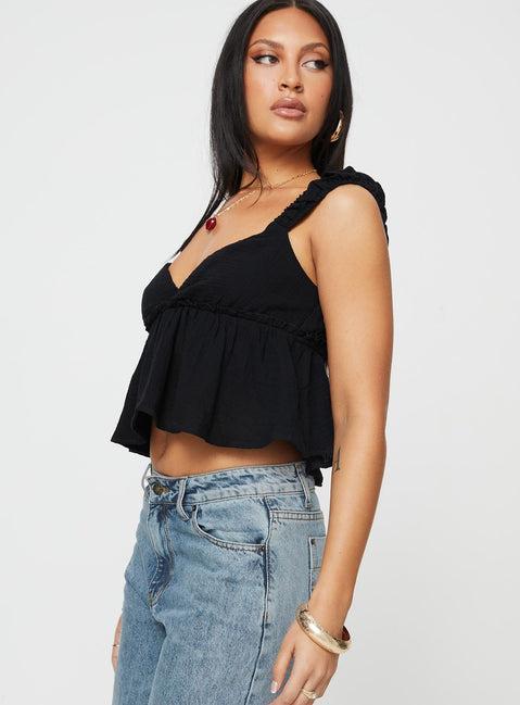 Contardo Short Sleeve Top Black Product Image