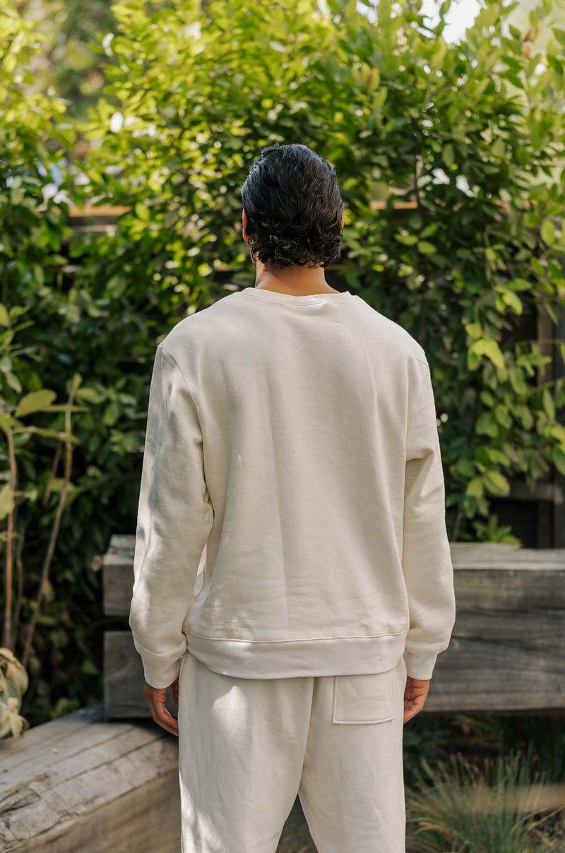 Women's Organic Heavyweight Crew Sweatshirt in Natural Product Image