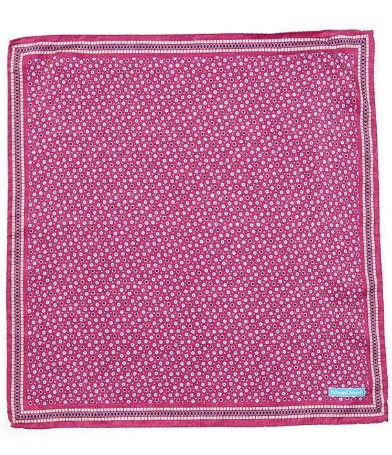 Edward Armah Dotted Reversible Silk Pocket Square Product Image